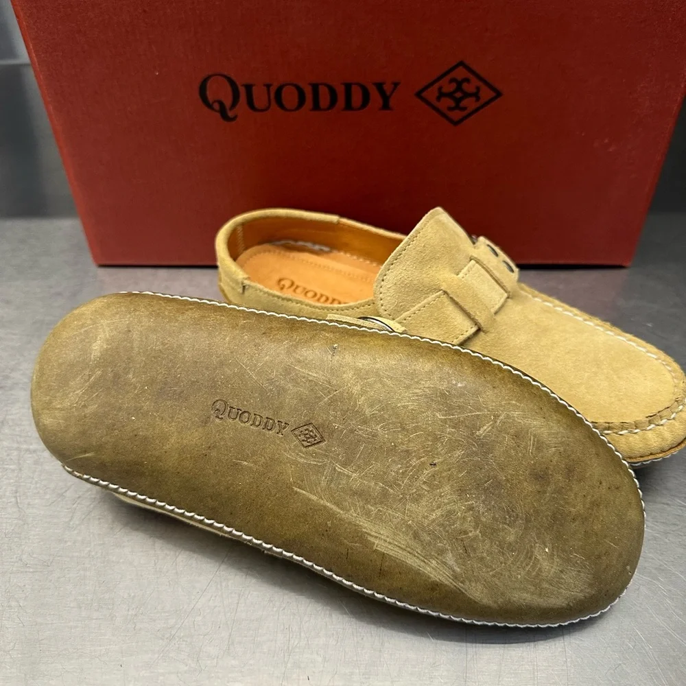 Quoddy Ring Mules handcrafted in sand leather. New in box. - Picture 5 of 7